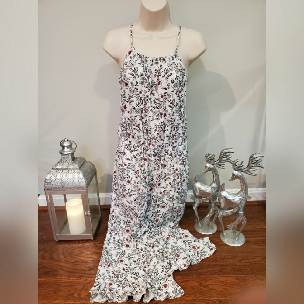 Loft Beach Backless Halter Cropped Jumpsuit Small